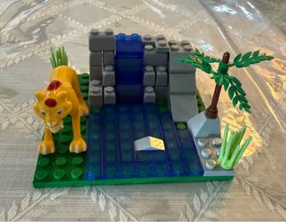 Ice Age Construction Blocks Diego Saber Tooth Tiger Waterfall Palm Tree Set