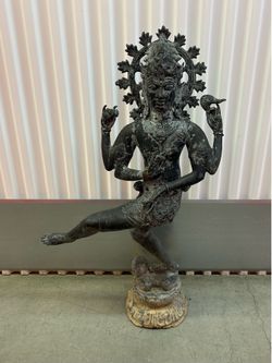 Vintage HINDU Diety “SHIVA NATARAJA” Bronze STATUE 👀 (please read description)