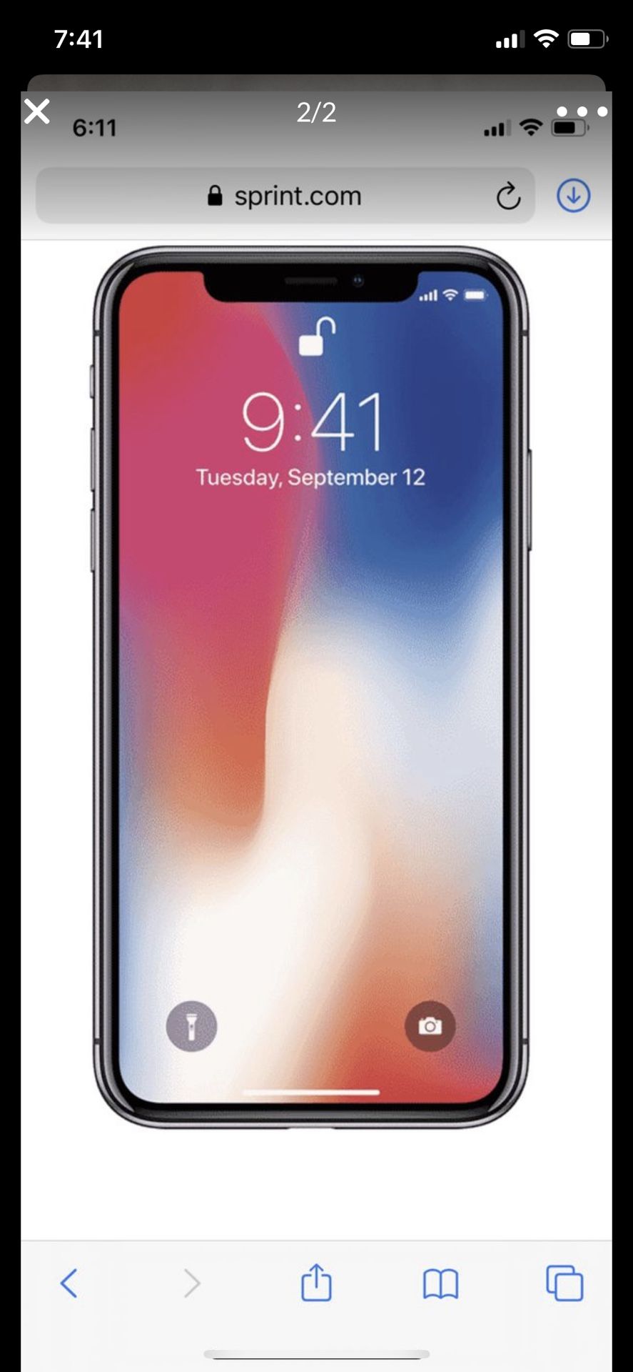 iPhone X 64GB Sprint