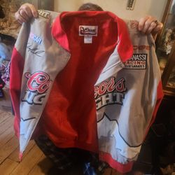 VINTAGE STERLING MARLIN NASCAR COORS LIGHT BEER COAT (SIZE: XXL) IN GREAT CONDITION!