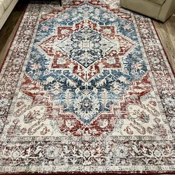 Blue & Red Persian Style Rug