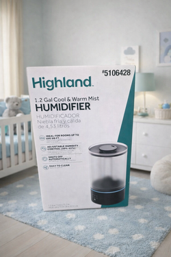 New Highland Cool & Warm Mist Humidifier 1.2 Gal – Perfect for Baby Room