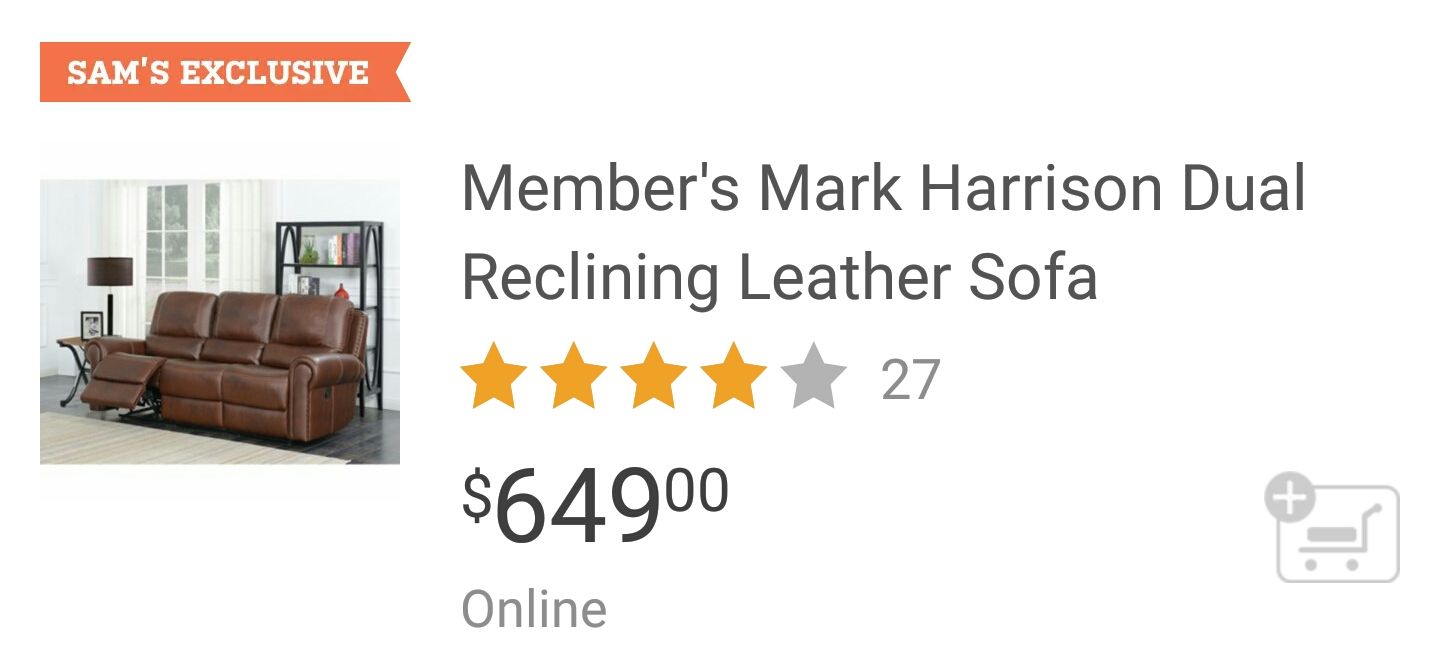 Member s Mark Harrison Dual Reclining Sofa for Sale in Montclair CA OfferUp