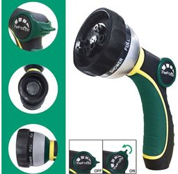 Stainless steel garden hose with nozzle