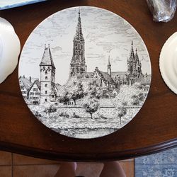 Germany Castle Plate Black N White 1377