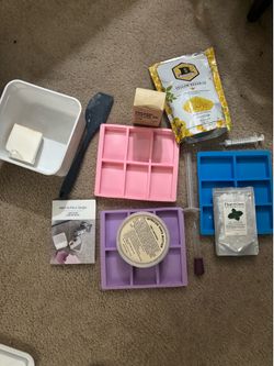 Soap making supplies partially used