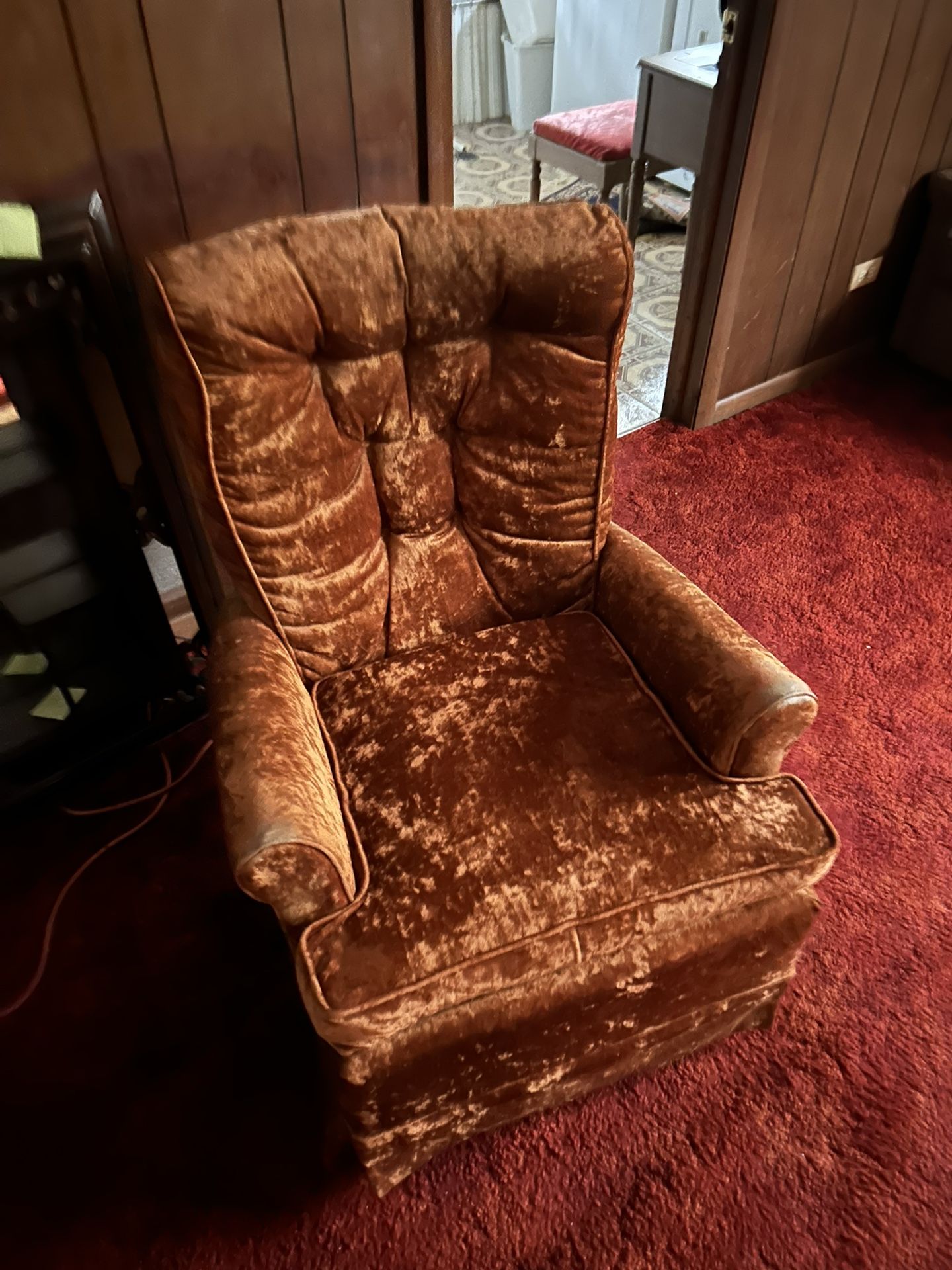 Mid Century Swivel Rocking Chair