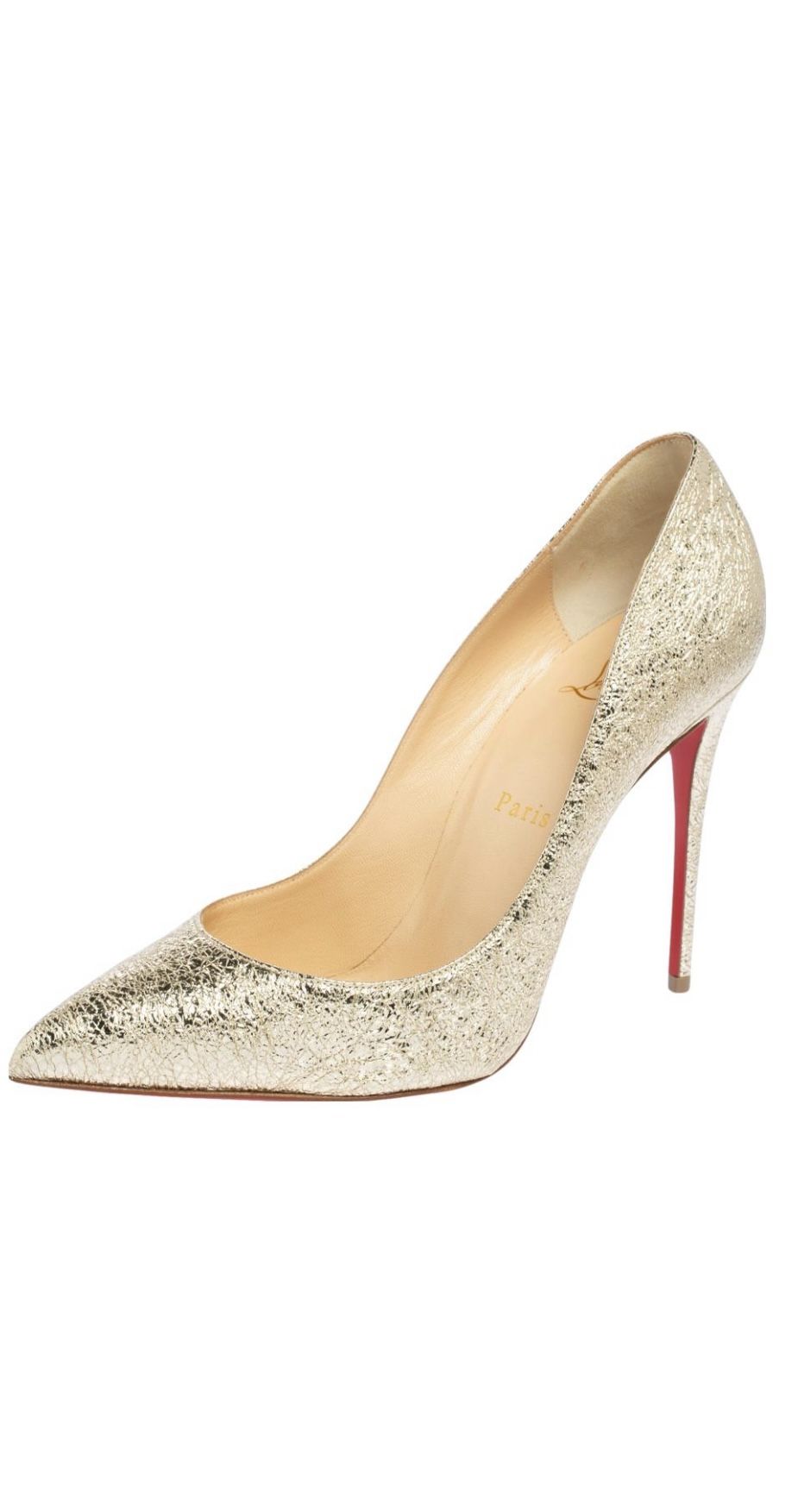 Gold Christian Louboutin Pumps