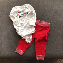 Infant 9mos First Christmas Outfit