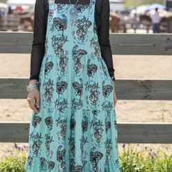 Southern Stitch, New, Turquoise, XL Maxi Dress