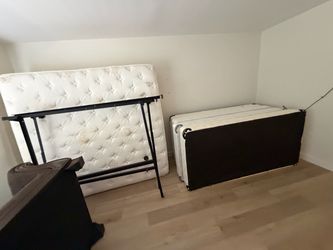2 king bed mattressses 4 box springs, 3 black setups AND 2 headboard