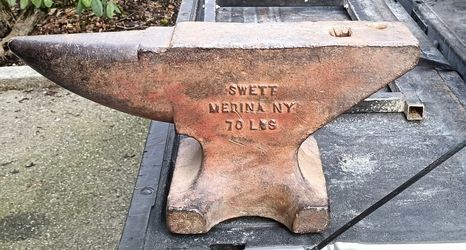 Vintage Sweet Anvil – 70 lb – Medina, NY – From Montana Ranch / Blacksmith Shop