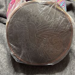 Crossbody De Piel Redonda Con Wallet 