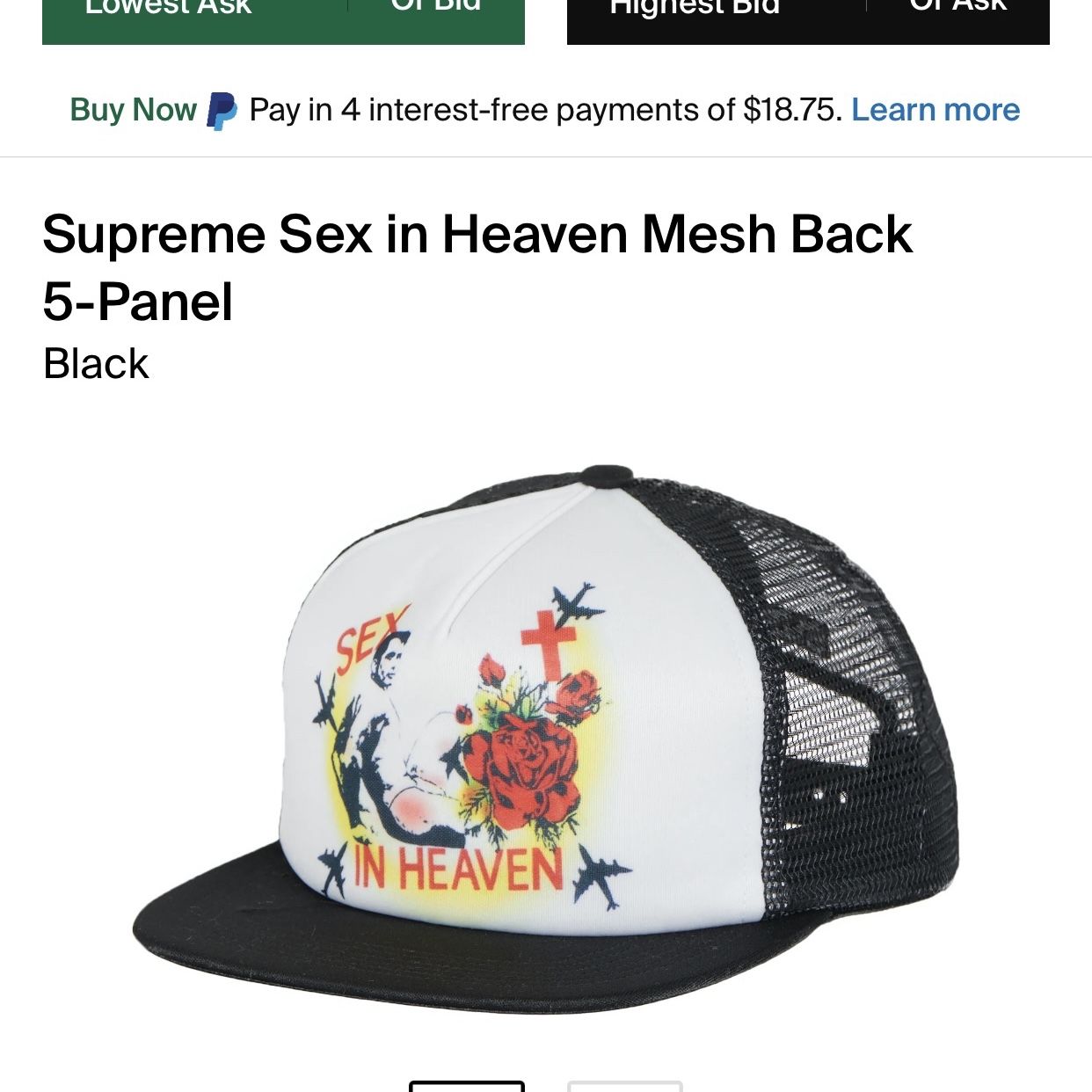 Supreme Sex In Heaven Mesh Hat for Sale in Brooklyn, NY - OfferUp