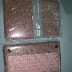 Macbook 13’ Pink Glitter Protective Cover 
