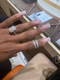 Lab created emerald eternity bands (2)