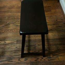 WOODEN STOOL DARK BROWN 