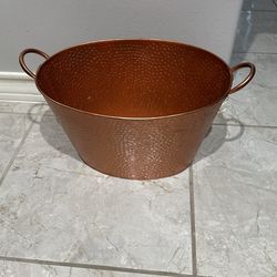 Copper Finish Galvanized Tub For Beverages And More