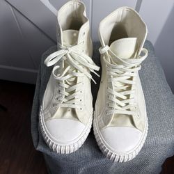 PF Flyers White High Top Sneakers Mens Size 13.5