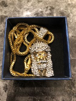 Gold Jesus Pendant