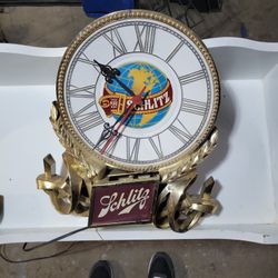 Schlitz Globe Clock Sign