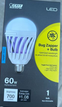 Feit Electric 60W Equivalent A19 3-Way LED Bug Zapper Light Bulb - NEW