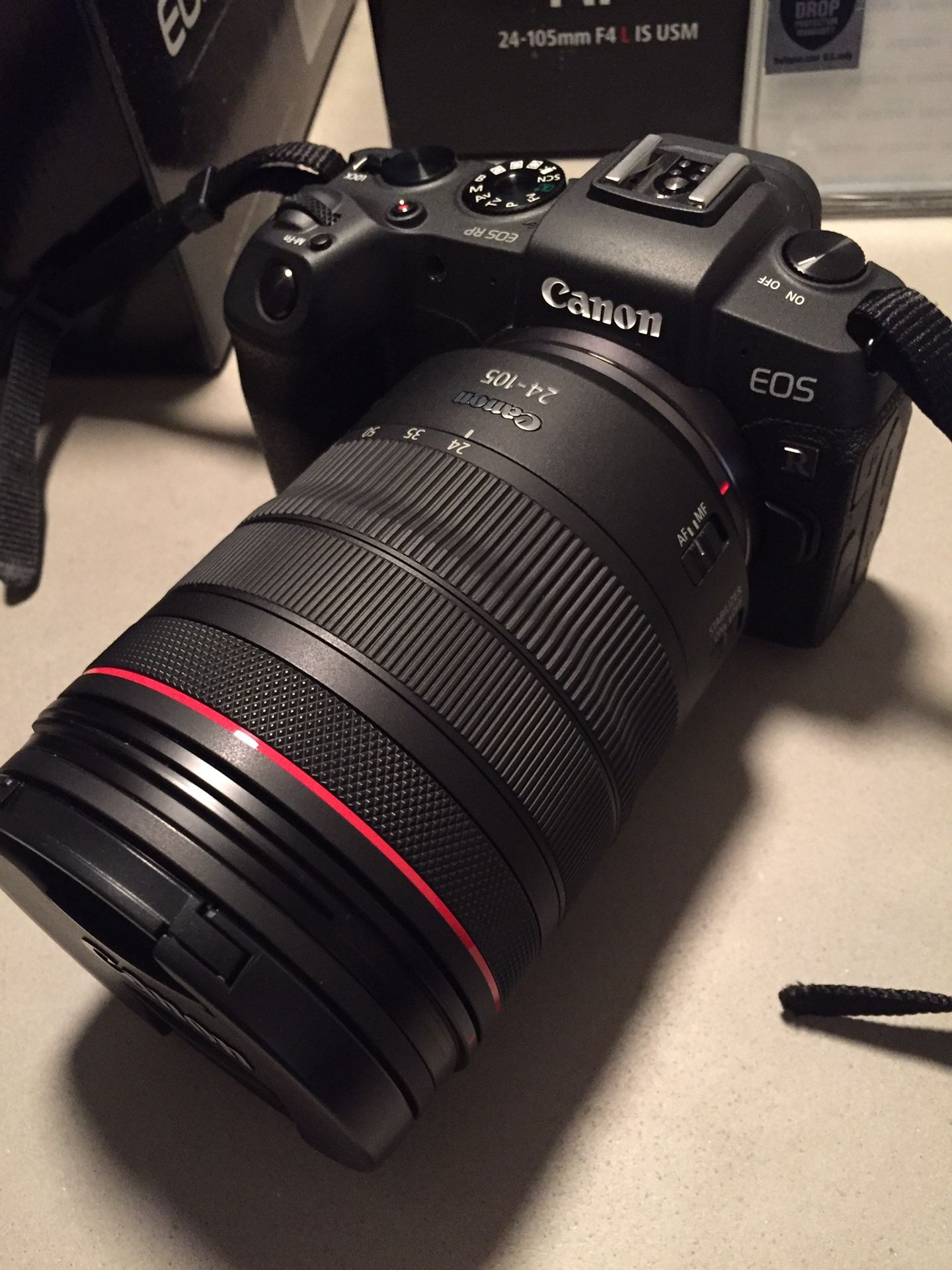 Canon EOS RP with RF f4 24-105 mm lens