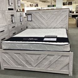 Flash Sale! Full Or Queen Bed, Dresser, Mirror, Chest & Night Stand All For 1 Low Price! Easy No Credit Needed Finance Available! 