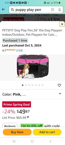 Puppy playpen