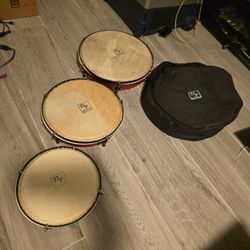 DP Percussion 3-Piece Nesting Drum Set with Bag