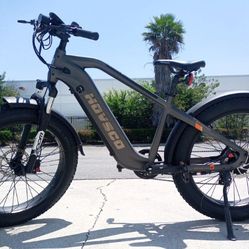 HovAlpha Step Over | Gray 26” Fat Tire EBike