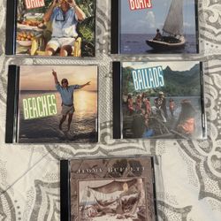 5 Jimmy Buffett CD Bars Boats Beaches Ballads Barometer Soup VG+