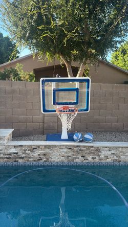 Pool basketball hoop