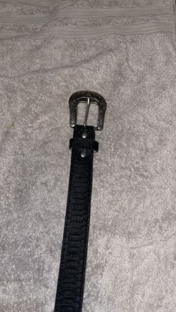 Matte Black Python Belt