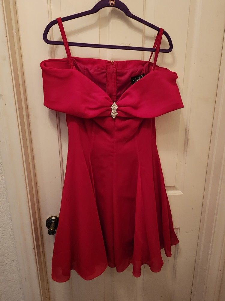 80's/ 90's VINTAGE ON ON RED LINED COCKTAIL PROM DRESS SIZE 9