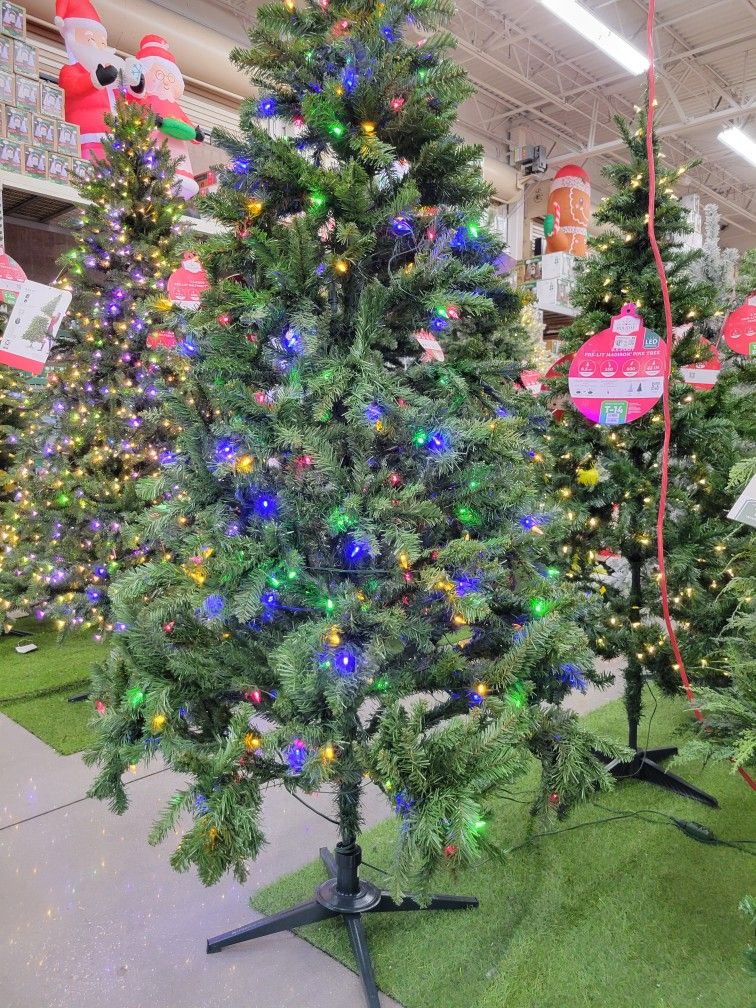 7 Foot Led Lights Xmas Tree