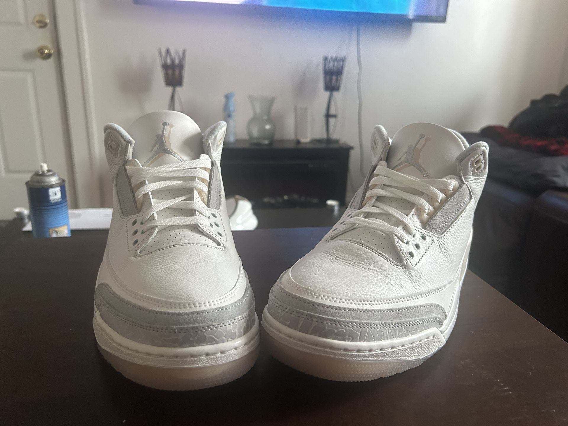 Size 12 Ivory Jordan 3s.