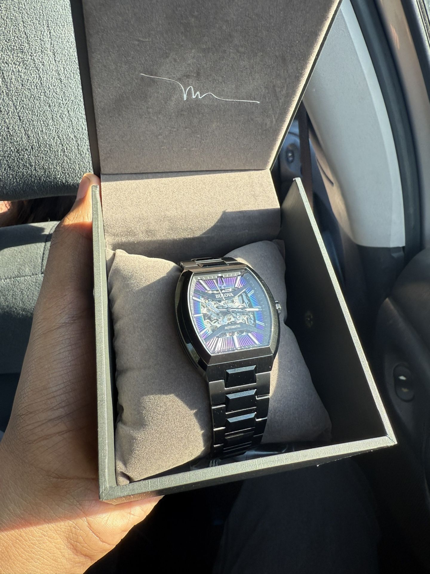 Men’s Bulova Maquina Black IP Watch.