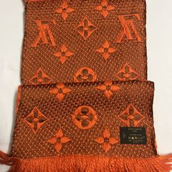 Louis Vuitton Orange Logomania Scarf