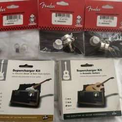 Guitar Lot Fender Replacement Knobs And GraphTech Super Charger Kits Kit B And Kit C New Old Stock