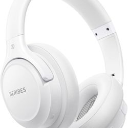 BERIBES Bluetooth Headphones Over Ear, 65H Playtime and 6 EQ Music Modes Wireless Headphones with Mic, HiFi Stereo Foldable Lightweight Headset, Deep 