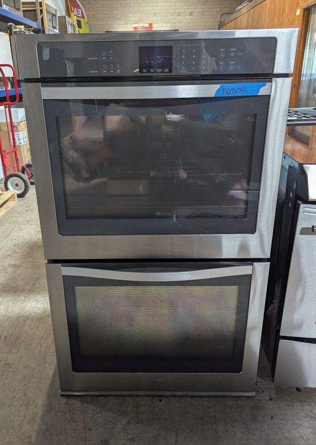Whirlpool 30" Double Oven with Smart Time and Clean Modes