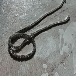 ✨ 925 Sterling Silver Tennis Chain Necklace 3.0mm – 18” | Lab-Grown   diamond | Italy