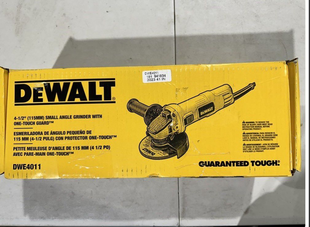 DEWALT 7 Amp 4.5 in. Small Corded Angle Grinder with 1-Touch Guard

