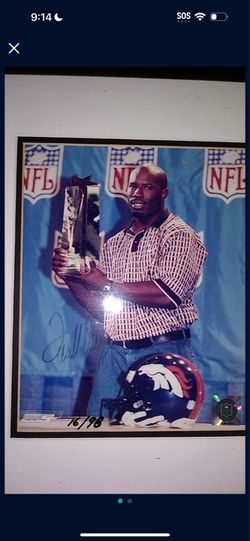 Terrel Davis signature framed