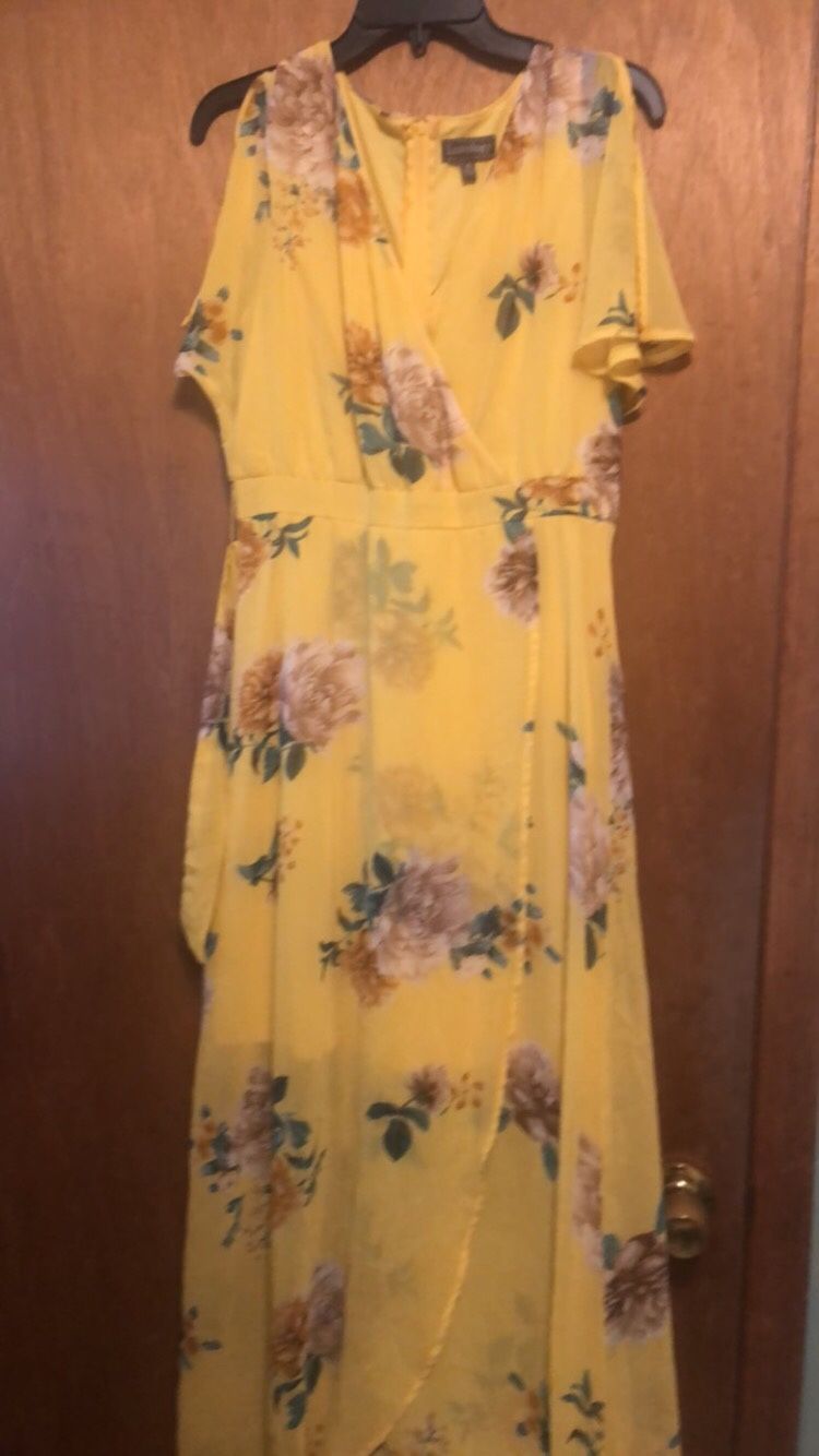 Yellow Floral Dress
