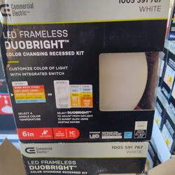 Commercial Electric 6" Duo Bright Seamless Color Selectable Recessed Led Light Fixture, Multiple Available 