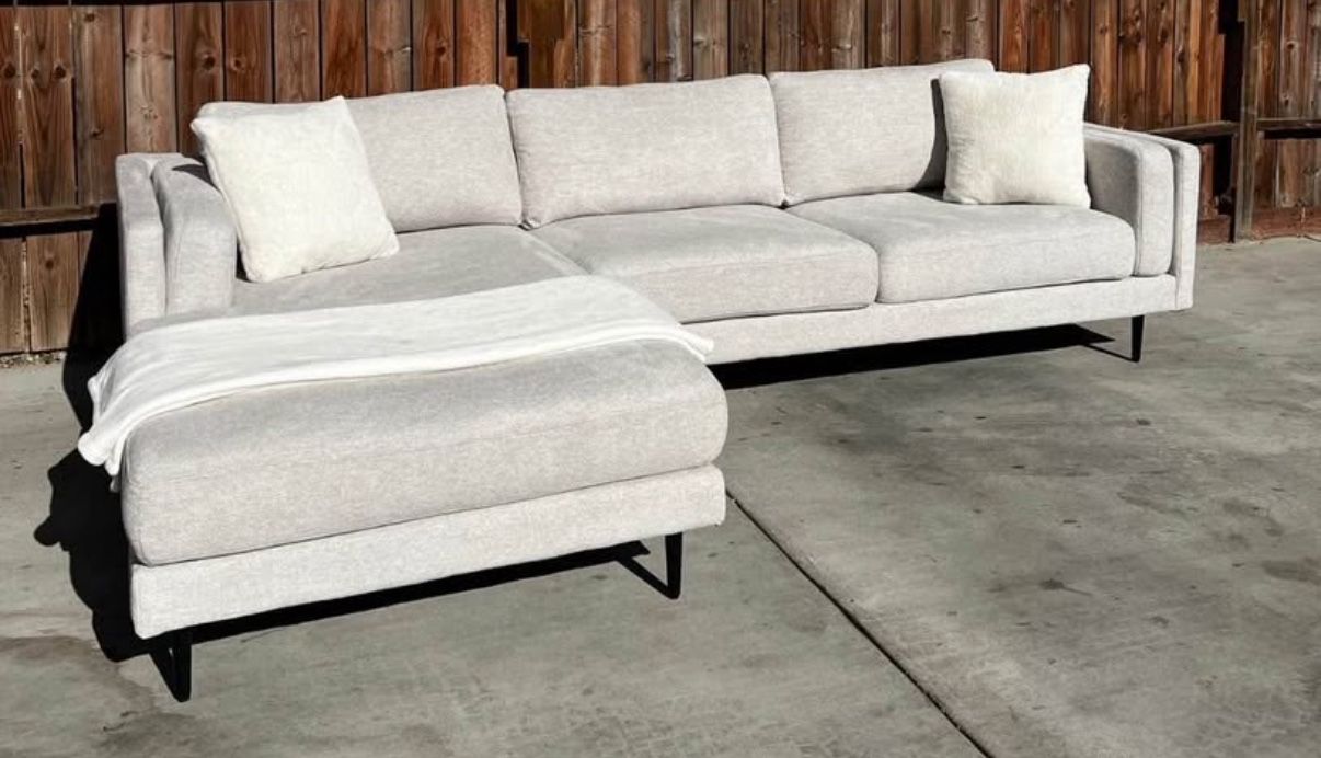 Sectional Couch Living Spaces - Light Grey