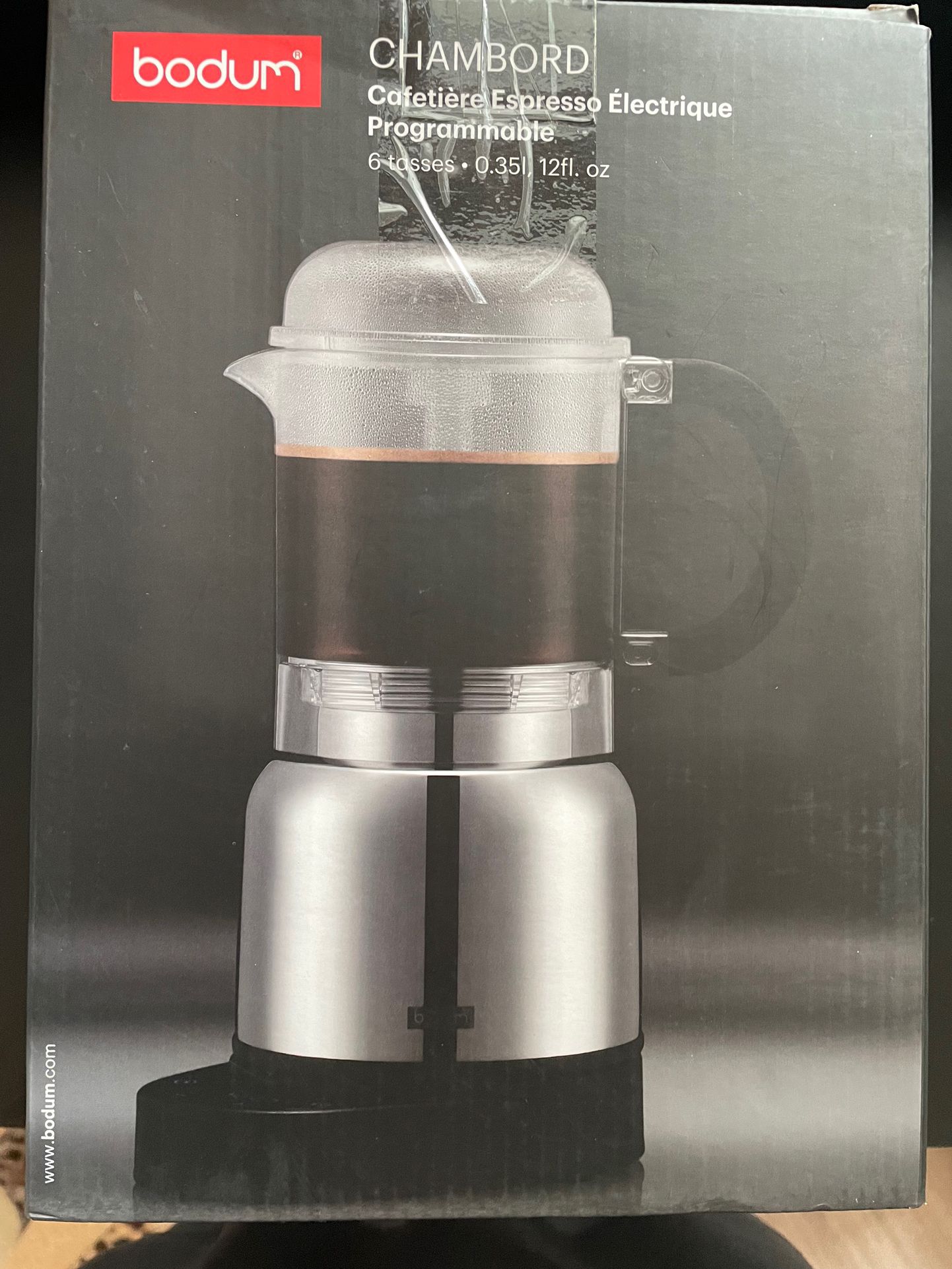 Large Espresso Coffee Maker Postmodern Design by Bodum 6 Cup For Sale at  1stDibs