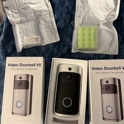 2pc Video Doorbell V5(9pc Rechargeable Batteries 2600 Mah Batteries )